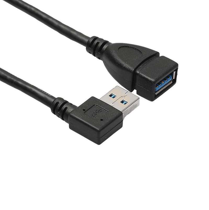 Usb 3.0 Angle 90 Degree Extension Cable Male to Female Adapter Left