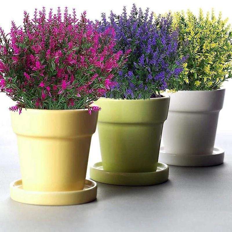 12 Bundles Artificial Lavender Flowers Outdoor Fake Flowers