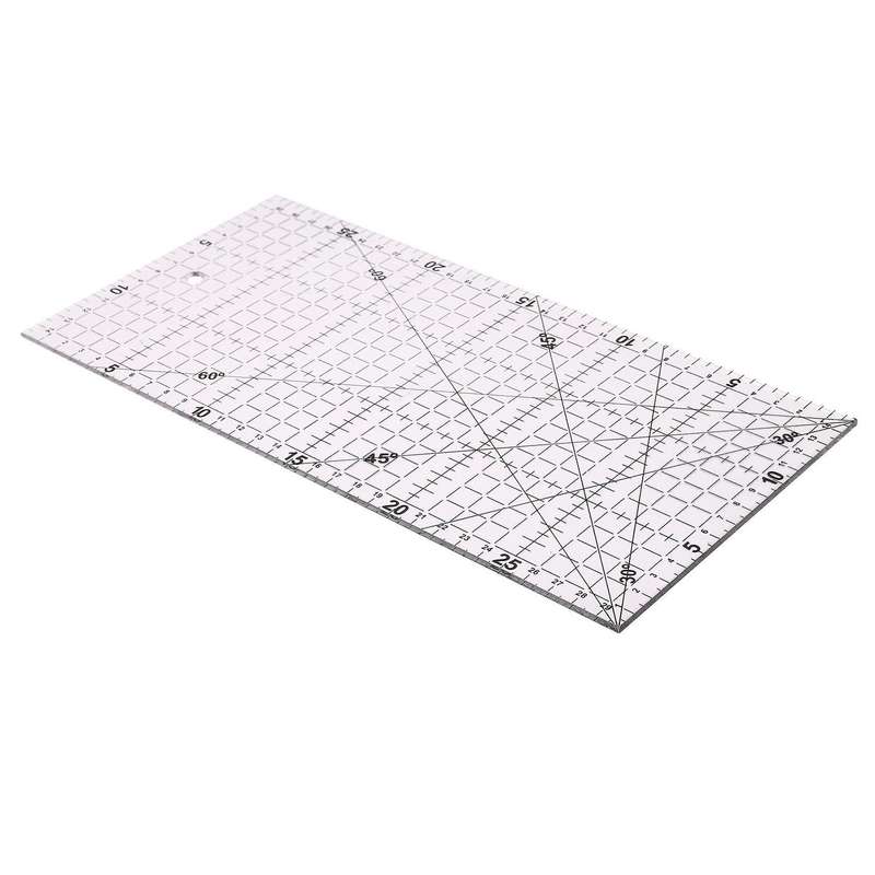 30x15cm Quilting Sewing Patchwork Foot Aligned Ruler Grid Tailor