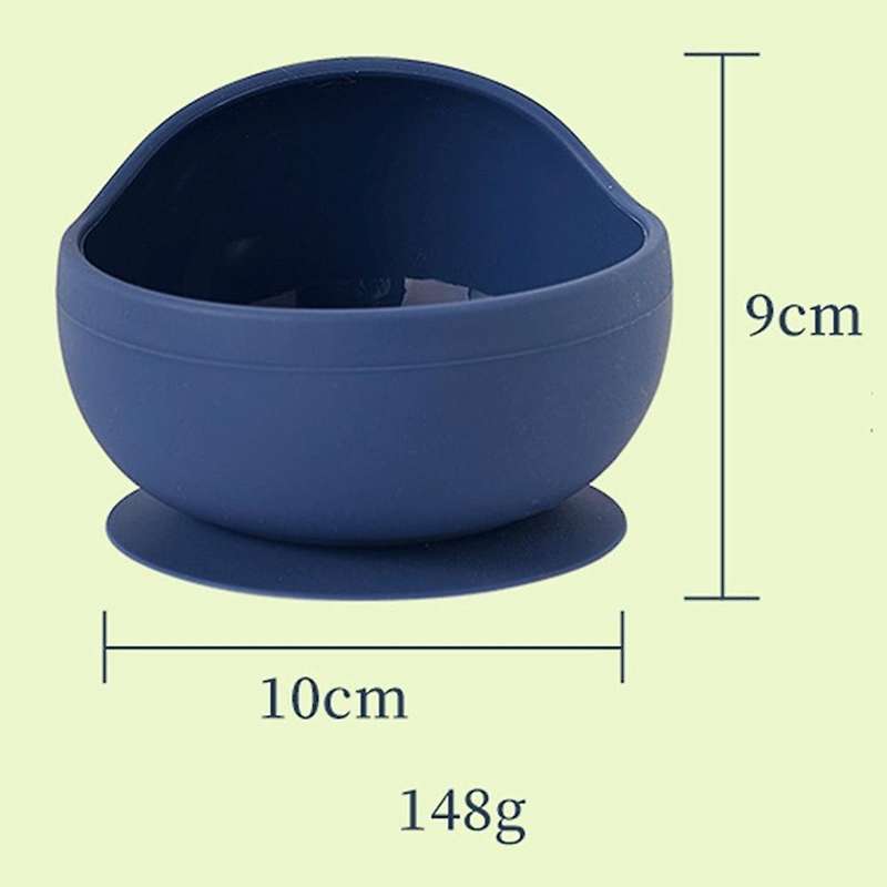 Silicone Bowl Set with Straw Children's Spoon Tableware Light Green
