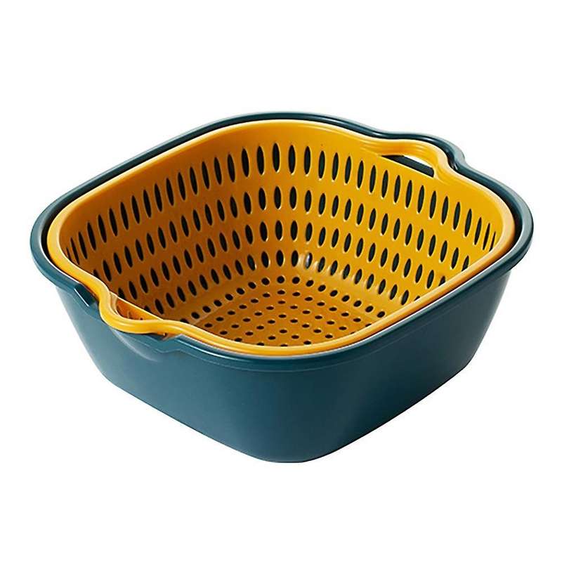 Baskets Fruit Washing Basket Multifunctional Drain Basket Stackable B