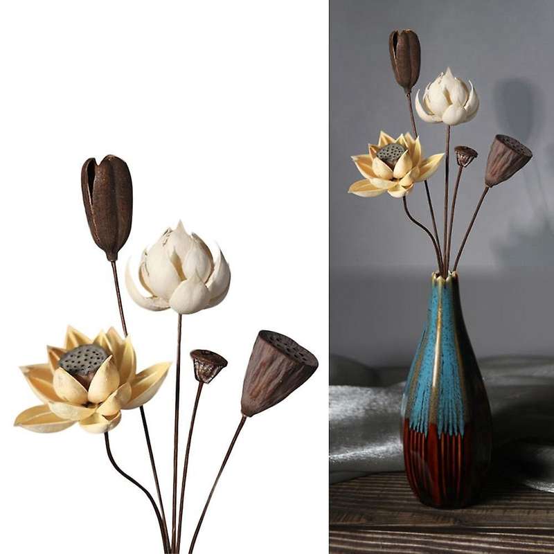 2 Pcs Real Natural Dried Pressed Lotus Flower,decorative Handmade