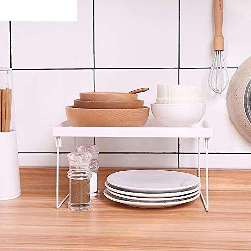 Stacking Cabinet Shelf Rack- Cupboard, Plate, Dish, Counter