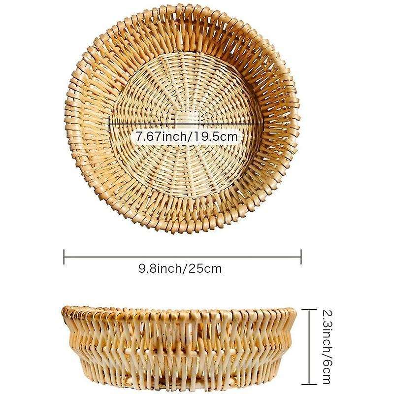 Hand-woven Wicker Basket for Fruit, Vegetable, Gift Basket -25 X 8cm