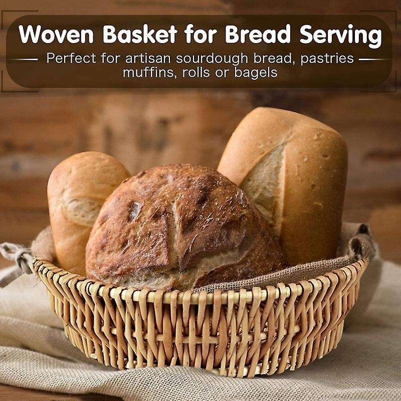Hand-woven Wicker Basket for Fruit, Vegetable, Gift Basket -25 X 8cm