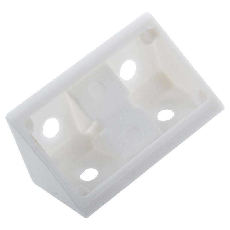 Furniture Cabinet Fastener Corner Braces Angle Brackets White 10pcs
