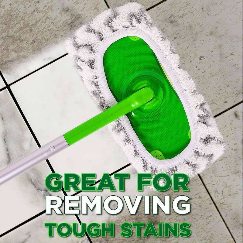 2 Pack Microfiber Reusable Mop Pads for Swiffer Sweeper for Wet & Dry