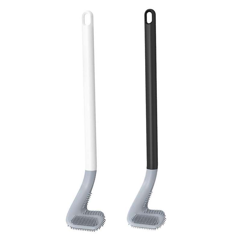 2 Pcs Toilet Brush No Dead Ends Household Toilet Cleaning Brush