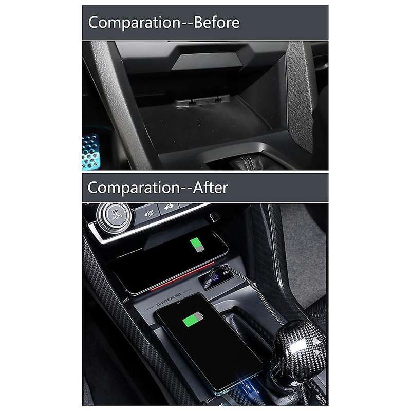 Car Wireless Charger Mobile Phone Charging Holder for Honda Civic