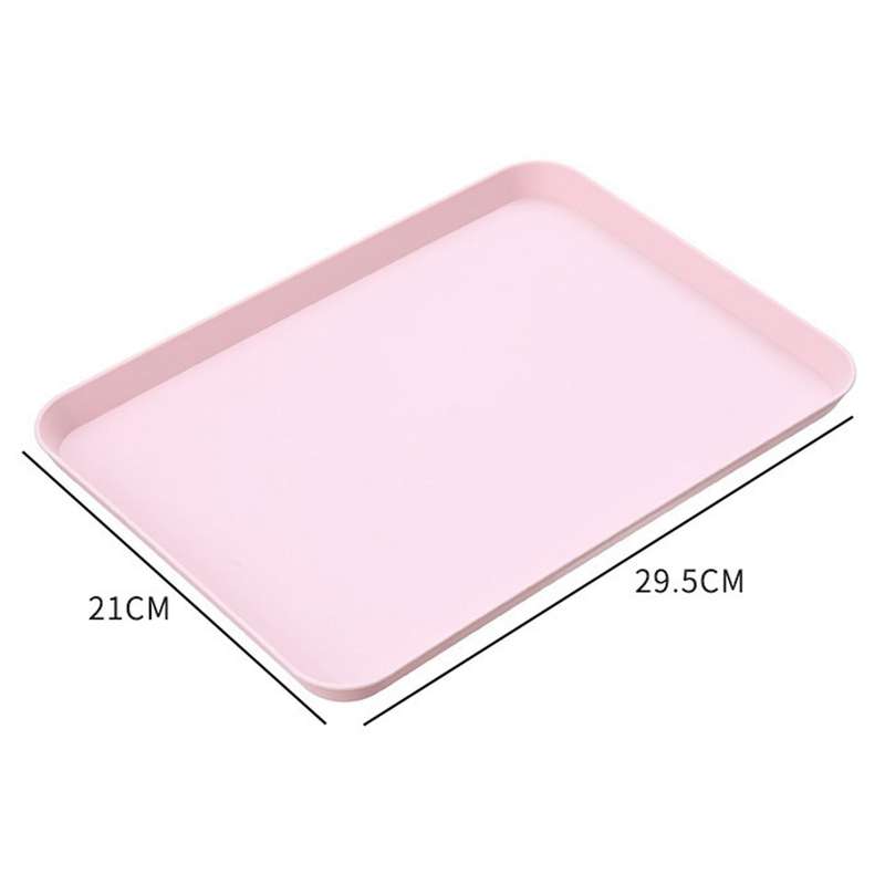 3 Pcs Nordic Rectangular Tea Tray Plastic Storage Tray Home Small