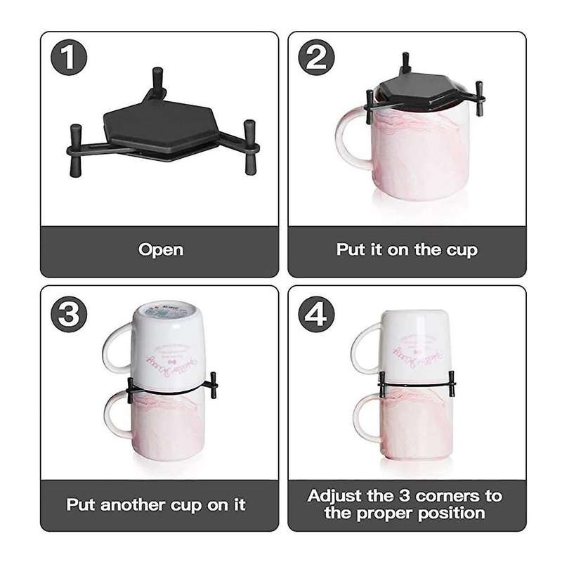 Coffee Mug Holder Stackable Coffee Cup Holder for Cabinet Blue
