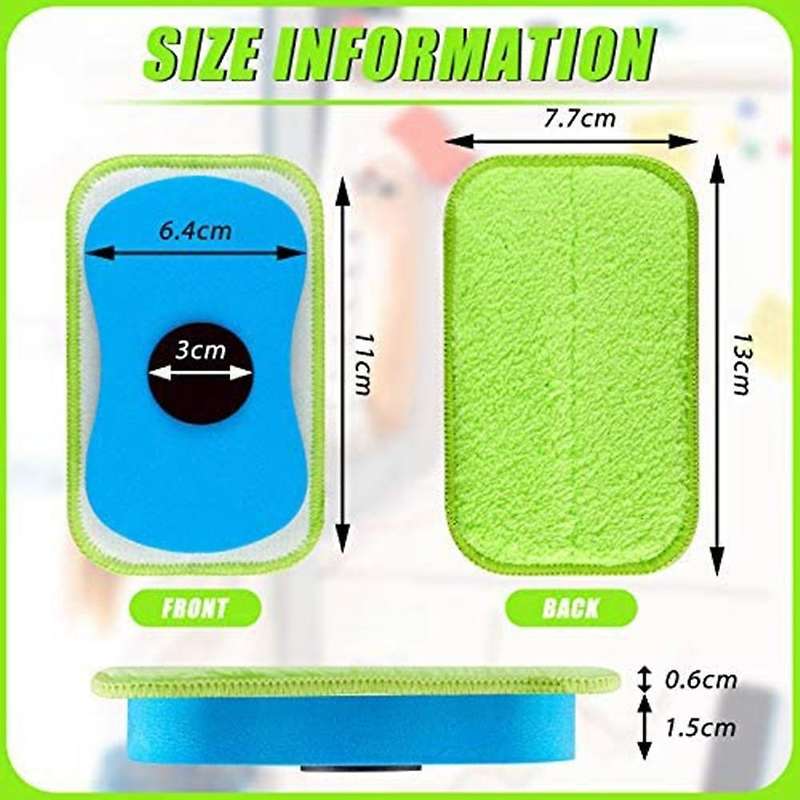 6pcs Washable and Reusable Microfiber Chalk Eraser Chalkboard Eraser