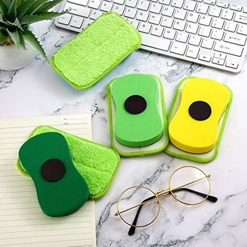 6pcs Washable and Reusable Microfiber Chalk Eraser Chalkboard Eraser