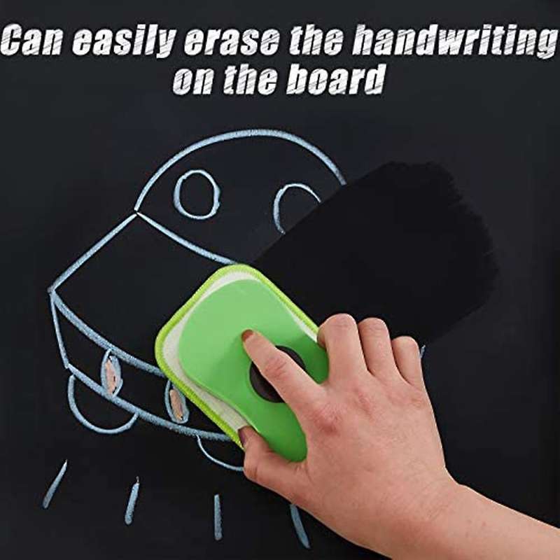 6pcs Washable and Reusable Microfiber Chalk Eraser Chalkboard Eraser