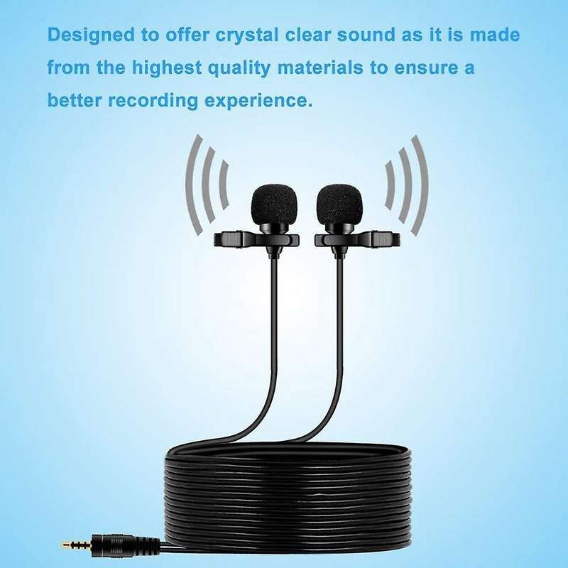 Gam-16d Dual-head Clip Lavalier Collar Microphone for In Lectures