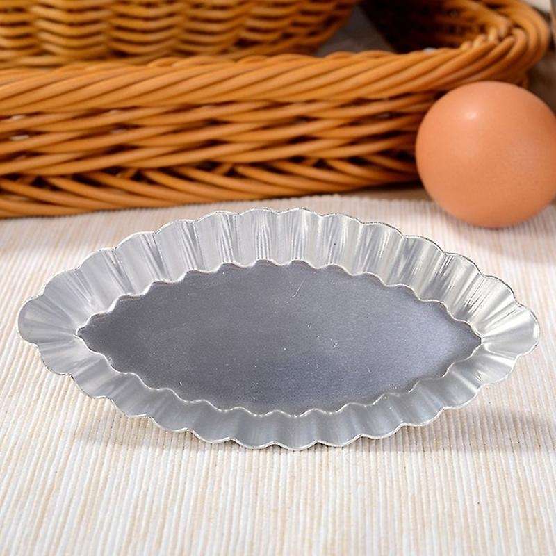 Long Fluted Edge Little Boat Shape Egg Tart Moulds Cupcake Liners
