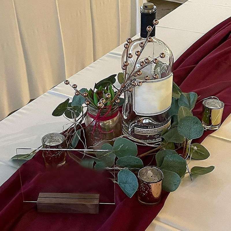 Table Runner 27x118 Inches Wedding Table Decorations Dark Red