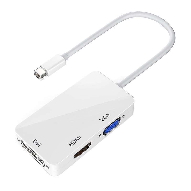Adapter 4k, Mini Displayport to Hdmi-compatible/vga/dvi Video(white)
