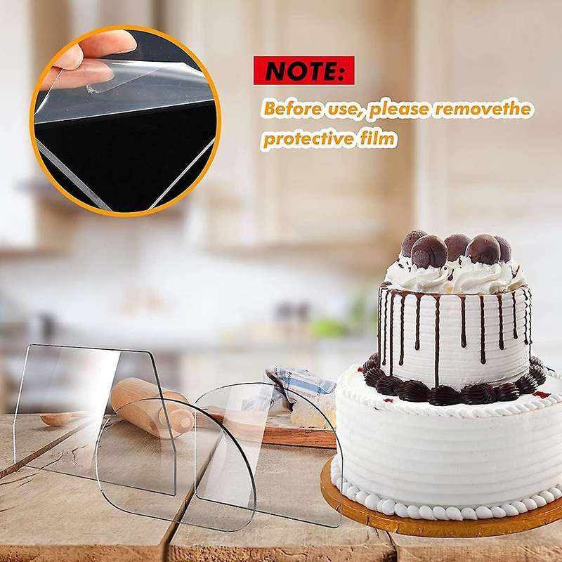 Acrylic Cake Spatula Cake Scraper Fondant Smoother,for Kitchen Baking