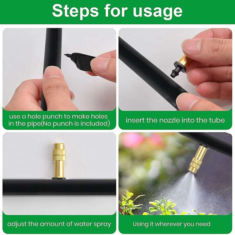 30pcs Watering Nozzle Adjustable Copper Irrigation Water Sprinkler
