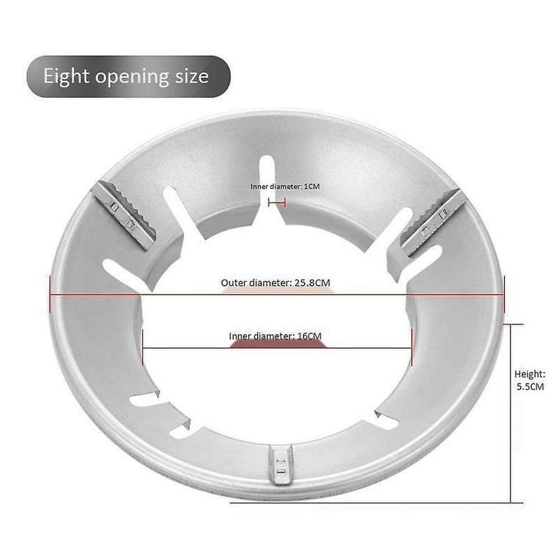 Energy Saving Gas Stove Cover Windproof Disk Windshield Round 8 Claws