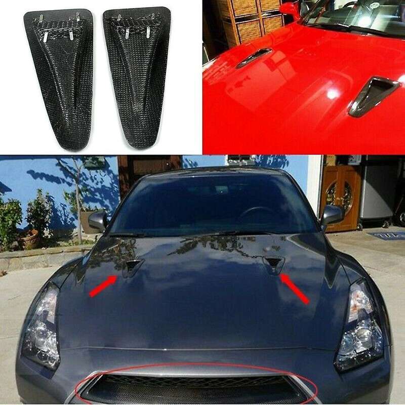 Carbon Fiber Hood Vents Inlet Cover for Nissan Gtr R35 2008-2016