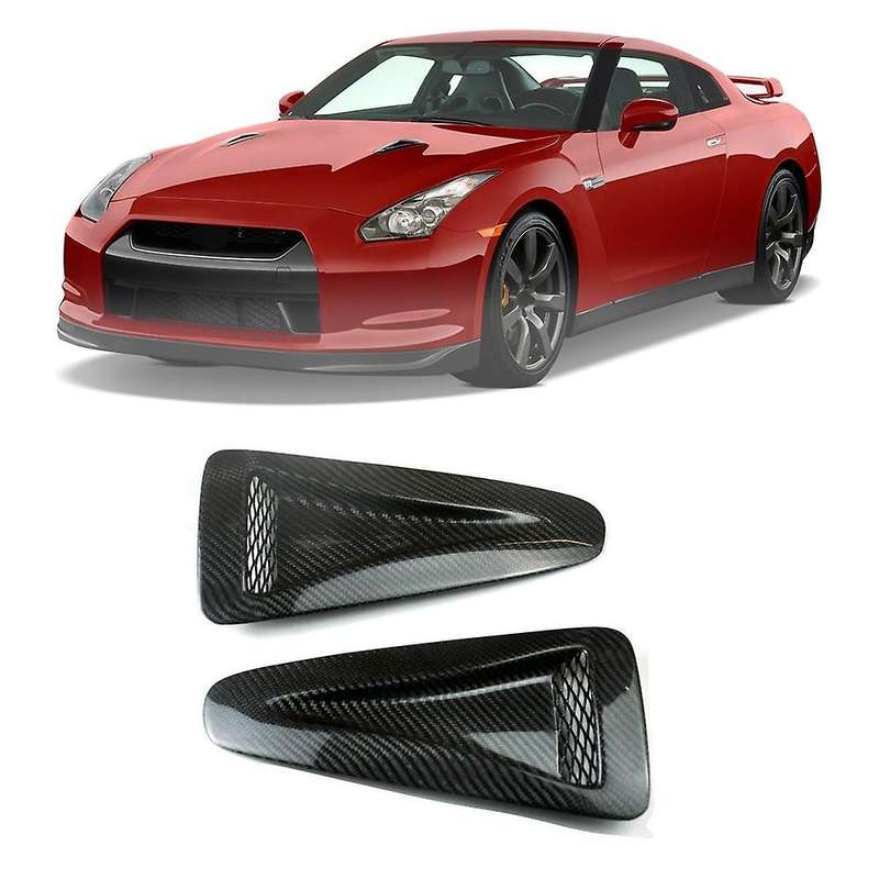 Carbon Fiber Hood Vents Inlet Cover for Nissan Gtr R35 2008-2016