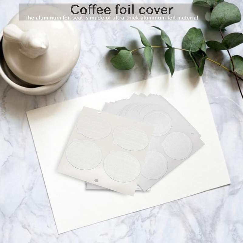 100pcs 37mm Aluminum Foil Lids Seals Foil Lids for Nespresso Capsules