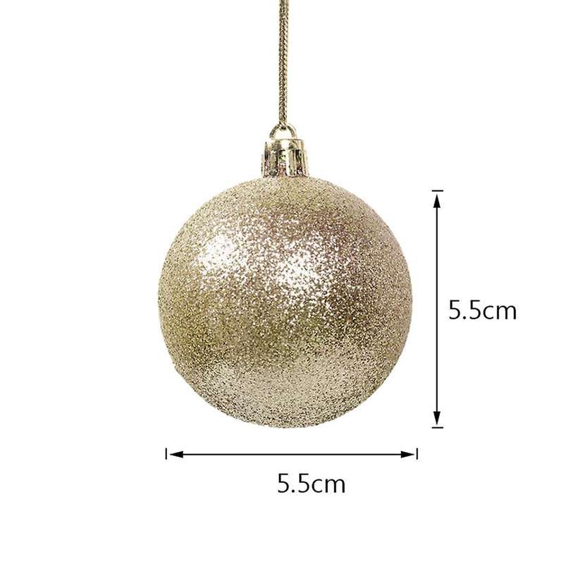 12pcs Boxed Christmas Ball Glitter Baubles Balls Ornament Pendant C