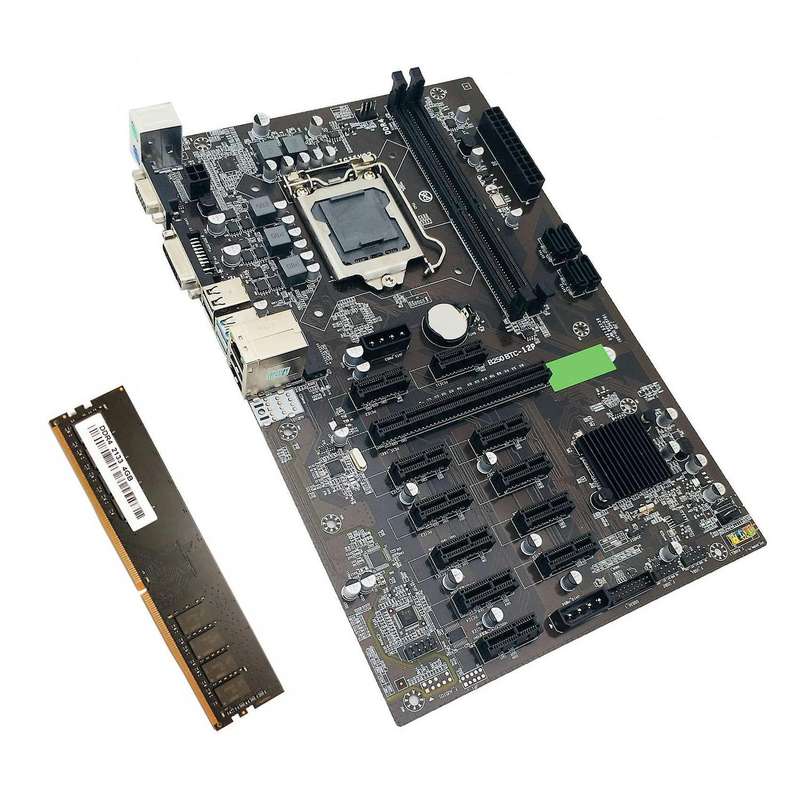 B250 Btc Mining Motherboard with Ddr4 4gb 2133mhz Ram for Btc Miner