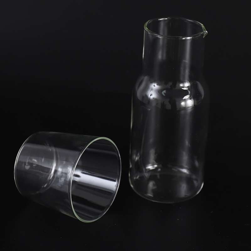 Water Carafe with Tumbler Glass Cold Hot Water Bottle Cup Sets