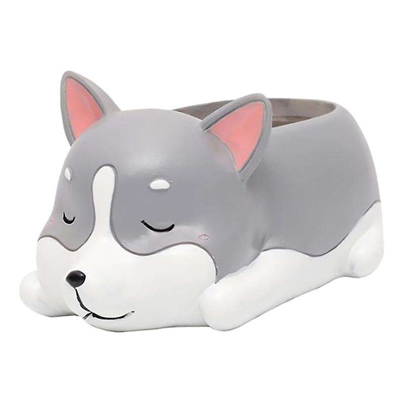 1pcs Resin Cartoon Dog Succulent Cactus Planter Pot,d