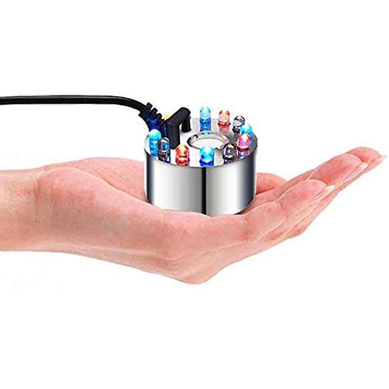 Mini Mist Maker, 12 Led Mister Fogger Water Fountain Pond Fog Machine