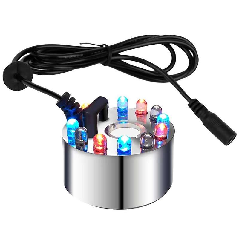 Mini Mist Maker, 12 Led Mister Fogger Water Fountain Pond Fog Machine