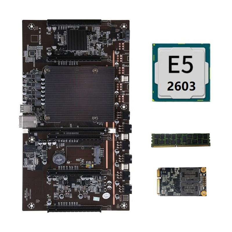 X79 H61 Btc Miner Motherboard 5x Pcie Support 3060 3070 Graphics Card