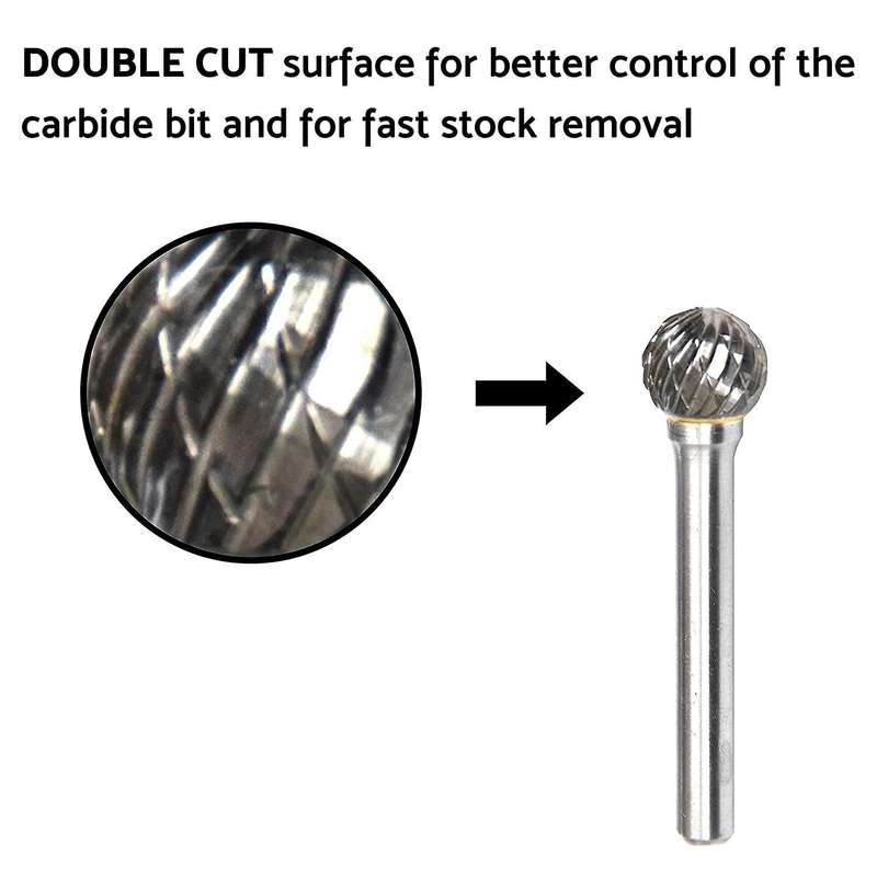 Carbide Burr with 1/4 Inch Shank 12mm Head Diameter Die Grinder Bit