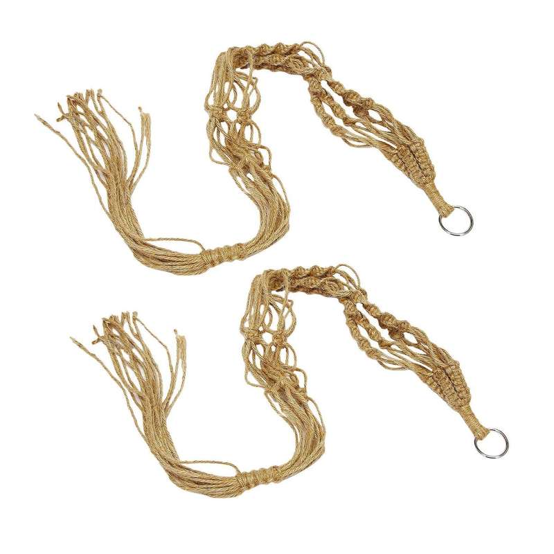 2 Pcs Macrame Plant Hanger Planter Basket Jute Rope 4 Legs 41 Inch