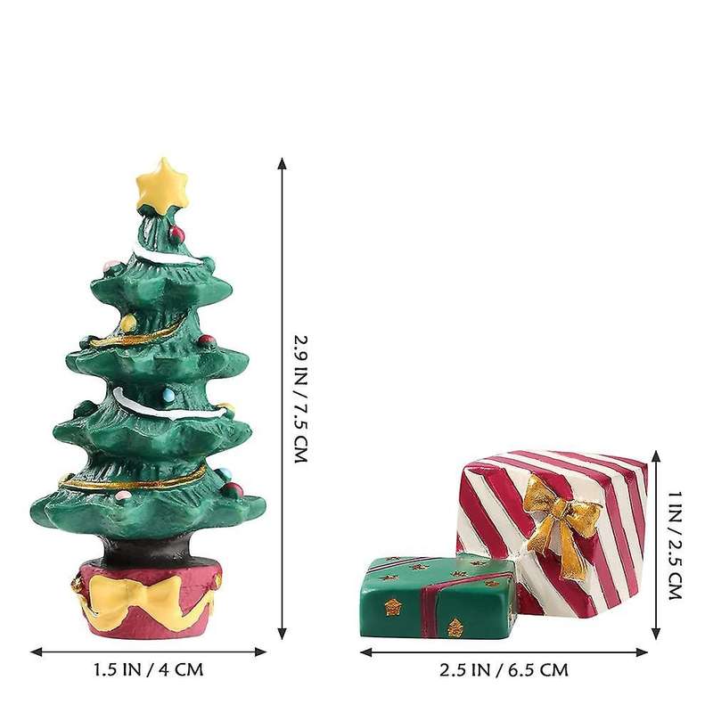 Aquarium Decoration Xmas Tree Present Box for Fish Tank Supplies