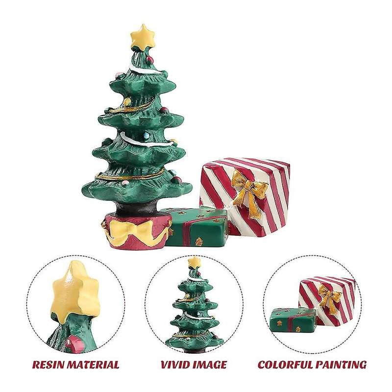 Aquarium Decoration Xmas Tree Present Box for Fish Tank Supplies
