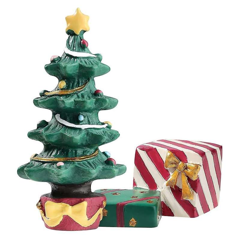 Aquarium Decoration Xmas Tree Present Box for Fish Tank Supplies