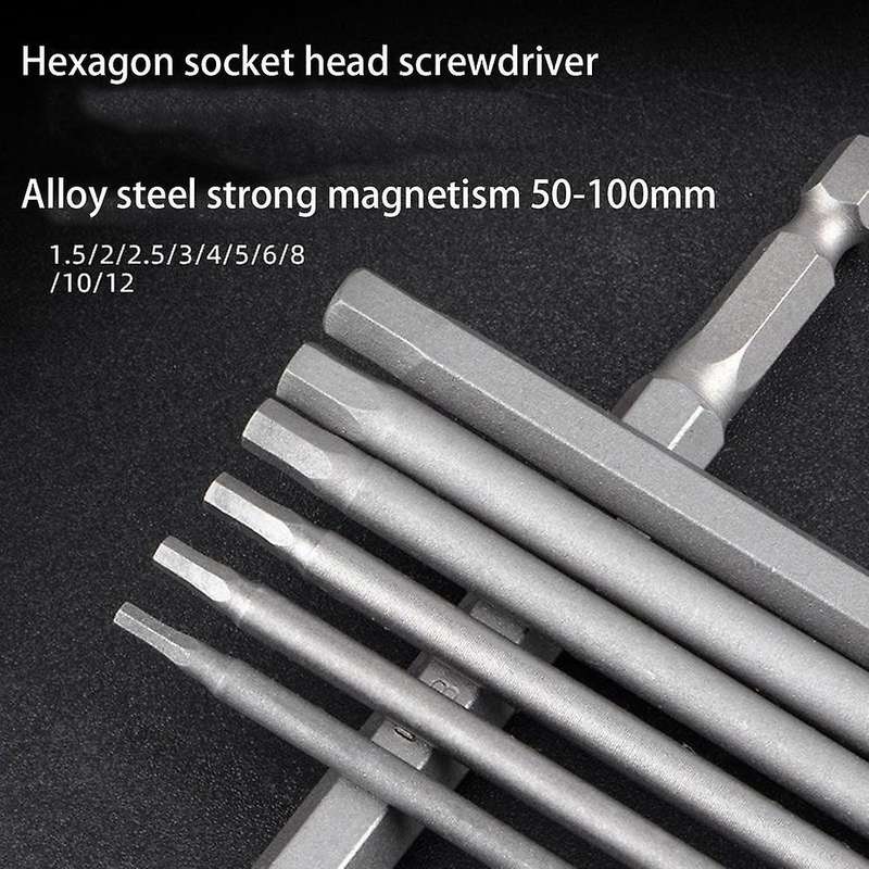 10pcs Hex Head Hex Wrench Drill Bits Set 100mm Metric Hex