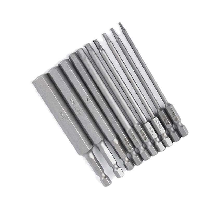 10pcs Hex Head Hex Wrench Drill Bits Set 100mm Metric Hex