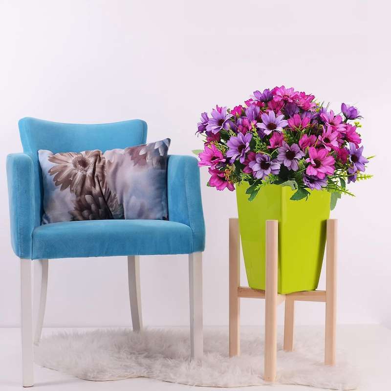 Artificial Wildflowers Fake Daisy Silk Faux Flowers Purple