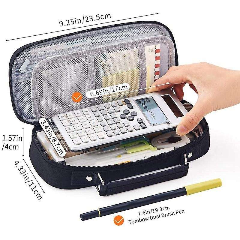 Angoo Pencil Case Big Capacity College School for Girls Boys Teens