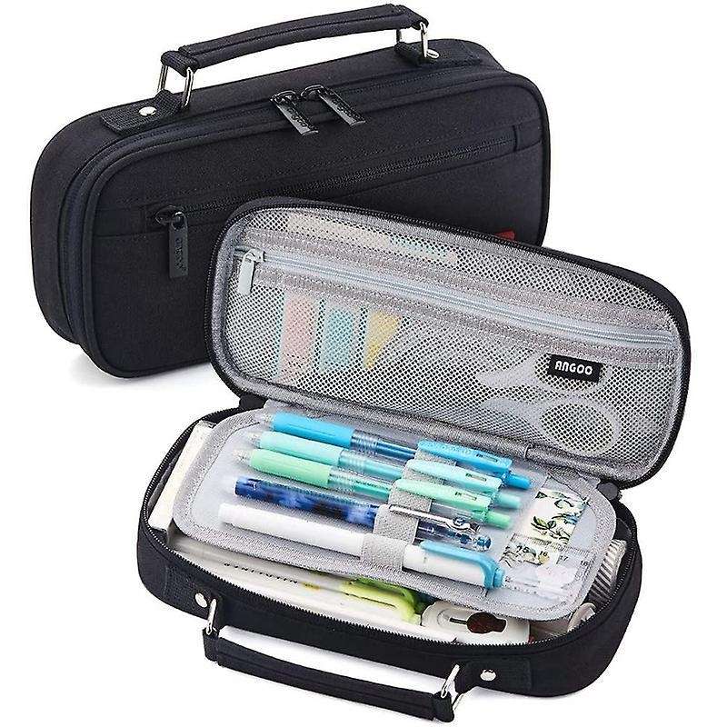 Angoo Pencil Case Big Capacity College School for Girls Boys Teens