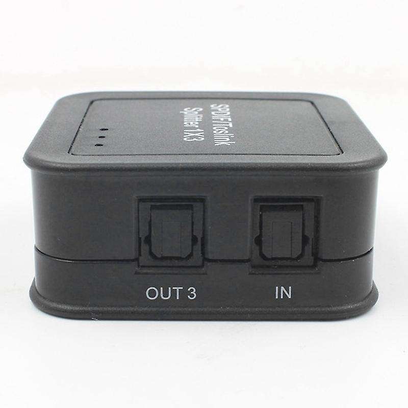 1x3 Digital Optical Toslink Splitter with Remote Control-us Plug