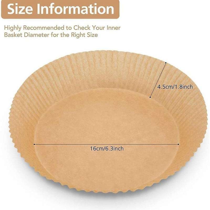 70pcs Air Fryer Disposable Paper Liner with Brush for Baking Roasting