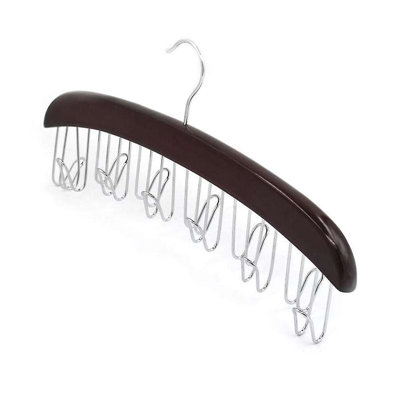 Multifunctional Wooden Belt Hanger Belts Rack Walnut