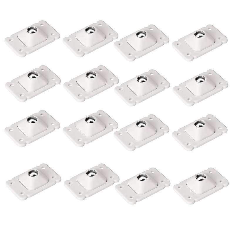 16 Pcs Self Adhesive Wheels 4.5 X 2.8cm(white)