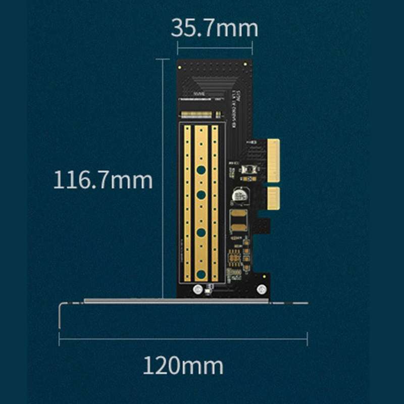 Nvme Adapter M.2 Pcie Ssd to Pci-e X4/x8/x16 Supports M.2 Nvme Ssd